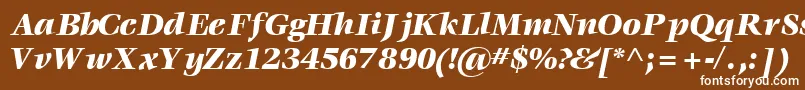 VoraceblacksskItalic Font – White Fonts on Brown Background