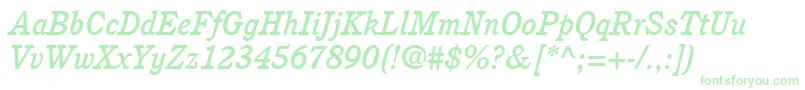 ItcCushingLtMediumItalic Font – Green Fonts on White Background