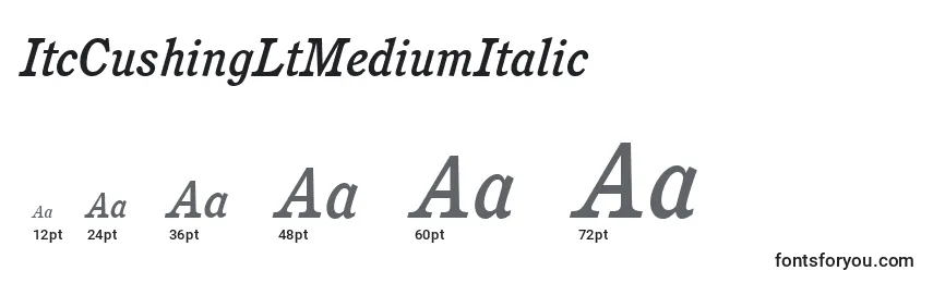 ItcCushingLtMediumItalic Font Sizes