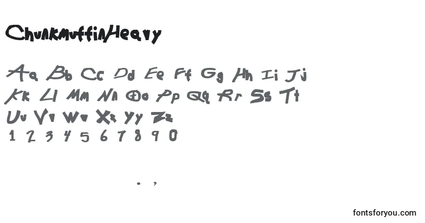 A fonte ChunkmuffinHeavy – alfabeto, números, caracteres especiais