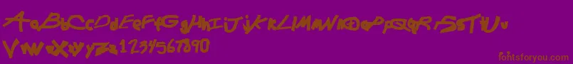 ChunkmuffinHeavy Font – Brown Fonts on Purple Background