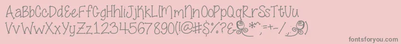 SmellTheRoses Font – Gray Fonts on Pink Background