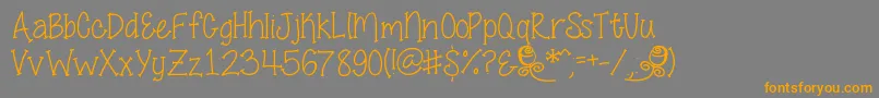 SmellTheRoses Font – Orange Fonts on Gray Background