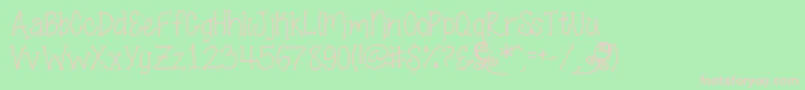 SmellTheRoses Font – Pink Fonts on Green Background