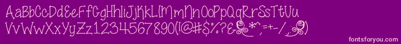 Шрифт SmellTheRoses – розовые шрифты на фиолетовом фоне