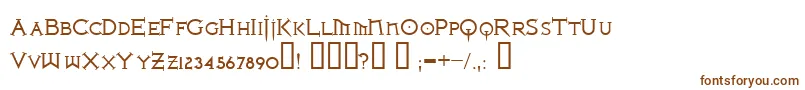 IronLeague-fontti – ruskeat fontit valkoisella taustalla