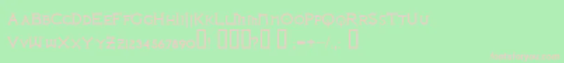 フォントIronLeague – 緑の背景にピンクのフォント