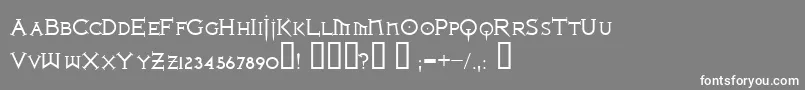 フォントIronLeague – 灰色の背景に白い文字