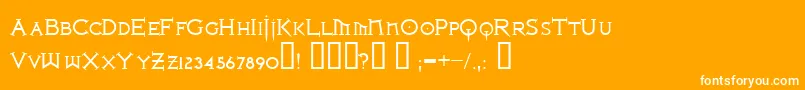 Шрифт IronLeague – белые шрифты на оранжевом фоне