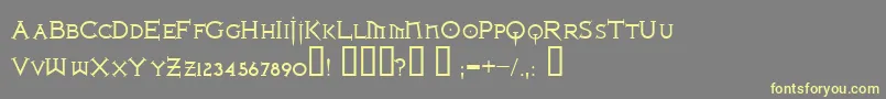 Шрифт IronLeague – жёлтые шрифты на сером фоне