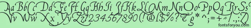 FranciscoLucasBriosaRegular Font – Black Fonts on Green Background