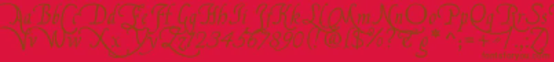 FranciscoLucasBriosaRegular Font – Brown Fonts on Red Background
