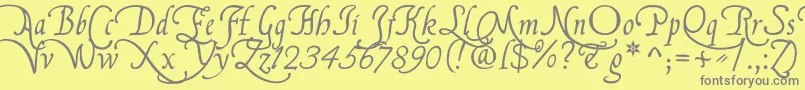FranciscoLucasBriosaRegular Font – Gray Fonts on Yellow Background
