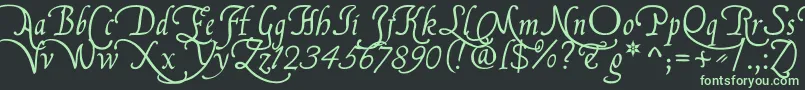 FranciscoLucasBriosaRegular Font – Green Fonts on Black Background