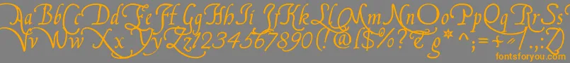 FranciscoLucasBriosaRegular Font – Orange Fonts on Gray Background