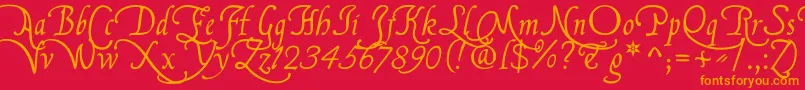 FranciscoLucasBriosaRegular Font – Orange Fonts on Red Background