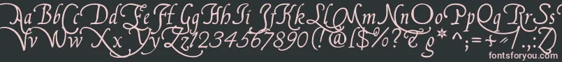 FranciscoLucasBriosaRegular Font – Pink Fonts on Black Background