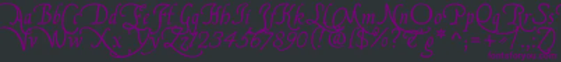 Weitere Informationen zur FranciscoLucasBriosaRegular-Schriftart FranciscoLucasBriosaRegular-Schriftart – Violette Schriften auf schwarzem Hintergrund