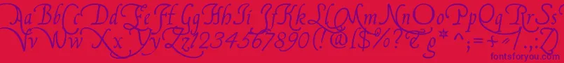 FranciscoLucasBriosaRegular Font – Purple Fonts on Red Background