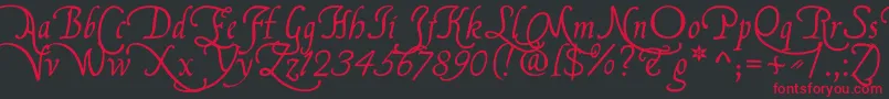 FranciscoLucasBriosaRegular Font – Red Fonts on Black Background