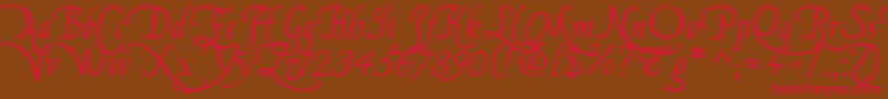 FranciscoLucasBriosaRegular Font – Red Fonts on Brown Background
