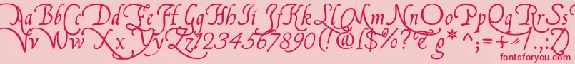FranciscoLucasBriosaRegular Font – Red Fonts on Pink Background