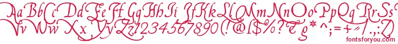 フォントFranciscoLucasBriosaRegular – 白い背景に赤い文字