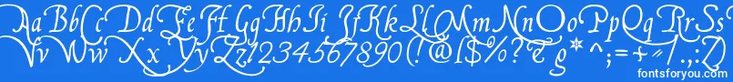 FranciscoLucasBriosaRegular Font – White Fonts on Blue Background