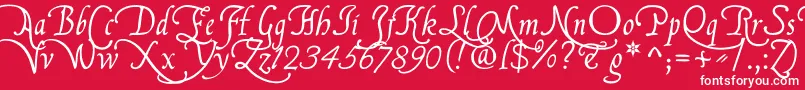 FranciscoLucasBriosaRegular Font – White Fonts on Red Background