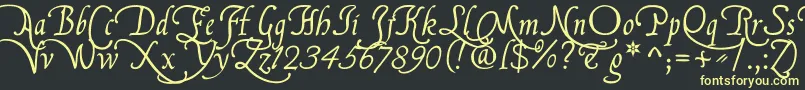 FranciscoLucasBriosaRegular Font – Yellow Fonts on Black Background