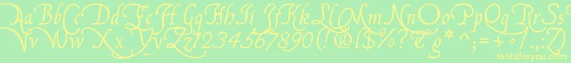 FranciscoLucasBriosaRegular Font – Yellow Fonts on Green Background