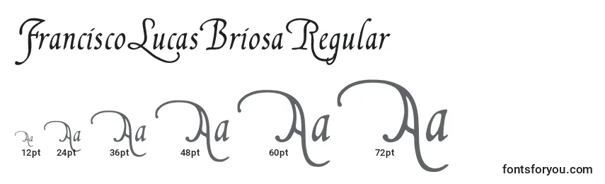 Größen der Schriftart FranciscoLucasBriosaRegular