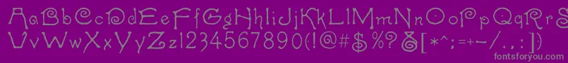 Caprice Font – Gray Fonts on Purple Background
