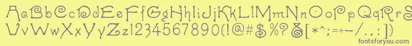 Caprice Font – Gray Fonts on Yellow Background