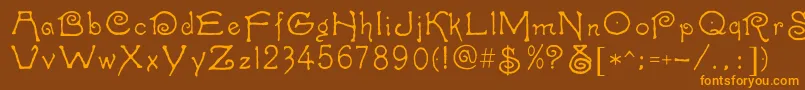 Caprice Font – Orange Fonts on Brown Background