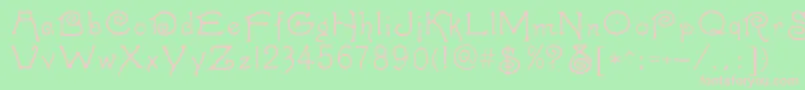 Caprice Font – Pink Fonts on Green Background