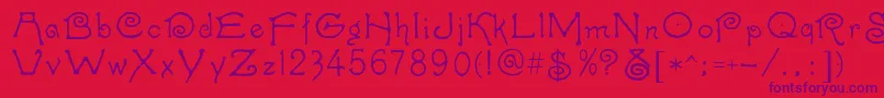 Caprice Font – Purple Fonts on Red Background