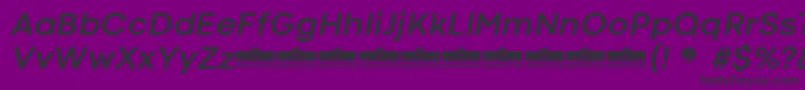 CodecColdBoldItalicTrial-fontti – mustat fontit violetilla taustalla