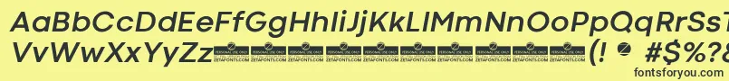 CodecColdBoldItalicTrial Font – Black Fonts on Yellow Background