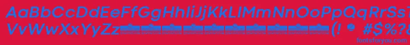 CodecColdBoldItalicTrial Font – Blue Fonts on Red Background