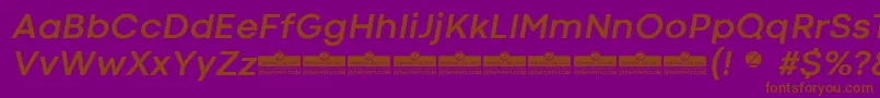 Police CodecColdBoldItalicTrial – polices brunes sur fond violet