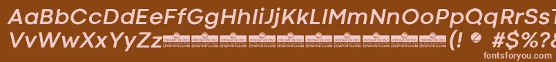 CodecColdBoldItalicTrial Font – Pink Fonts on Brown Background