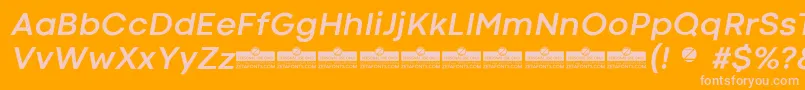 CodecColdBoldItalicTrial Font – Pink Fonts on Orange Background