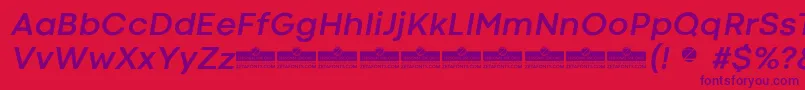 CodecColdBoldItalicTrial Font – Purple Fonts on Red Background