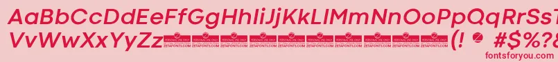 CodecColdBoldItalicTrial Font – Red Fonts on Pink Background
