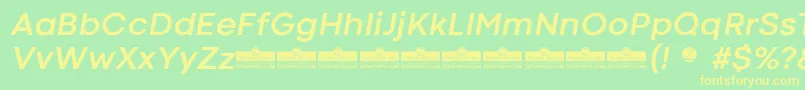 CodecColdBoldItalicTrial Font – Yellow Fonts on Green Background