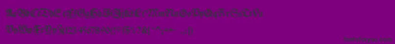 Myelectronicschwabach Font – Black Fonts on Purple Background