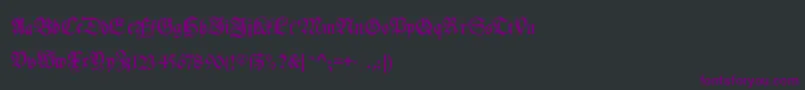 Шрифт Myelectronicschwabach – фиолетовые шрифты на чёрном фоне