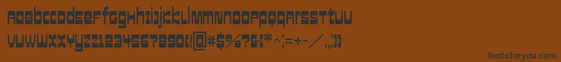 Police CowboyHippiePro – polices noires sur fond brun