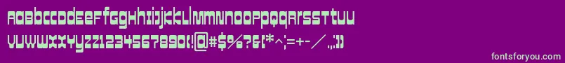 CowboyHippiePro Font – Green Fonts on Purple Background